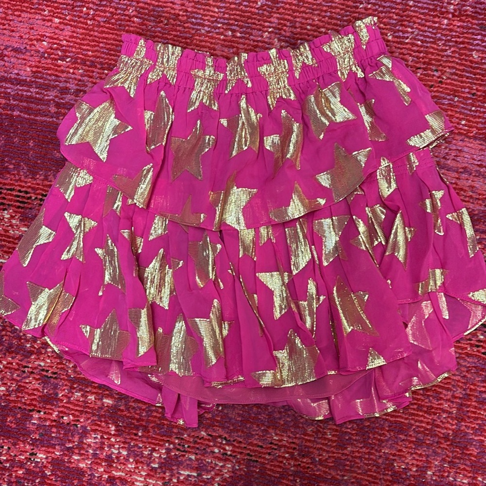 Mini ruffle loveshack fancy skirt